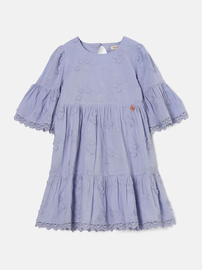 Angel & Rocket Blue Natalia Blue 3D Flower Dress image 6