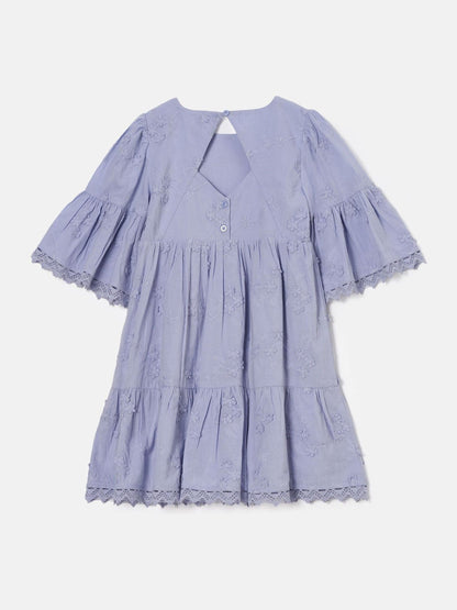 Angel & Rocket Blue Natalia Blue 3D Flower Dress image 7
