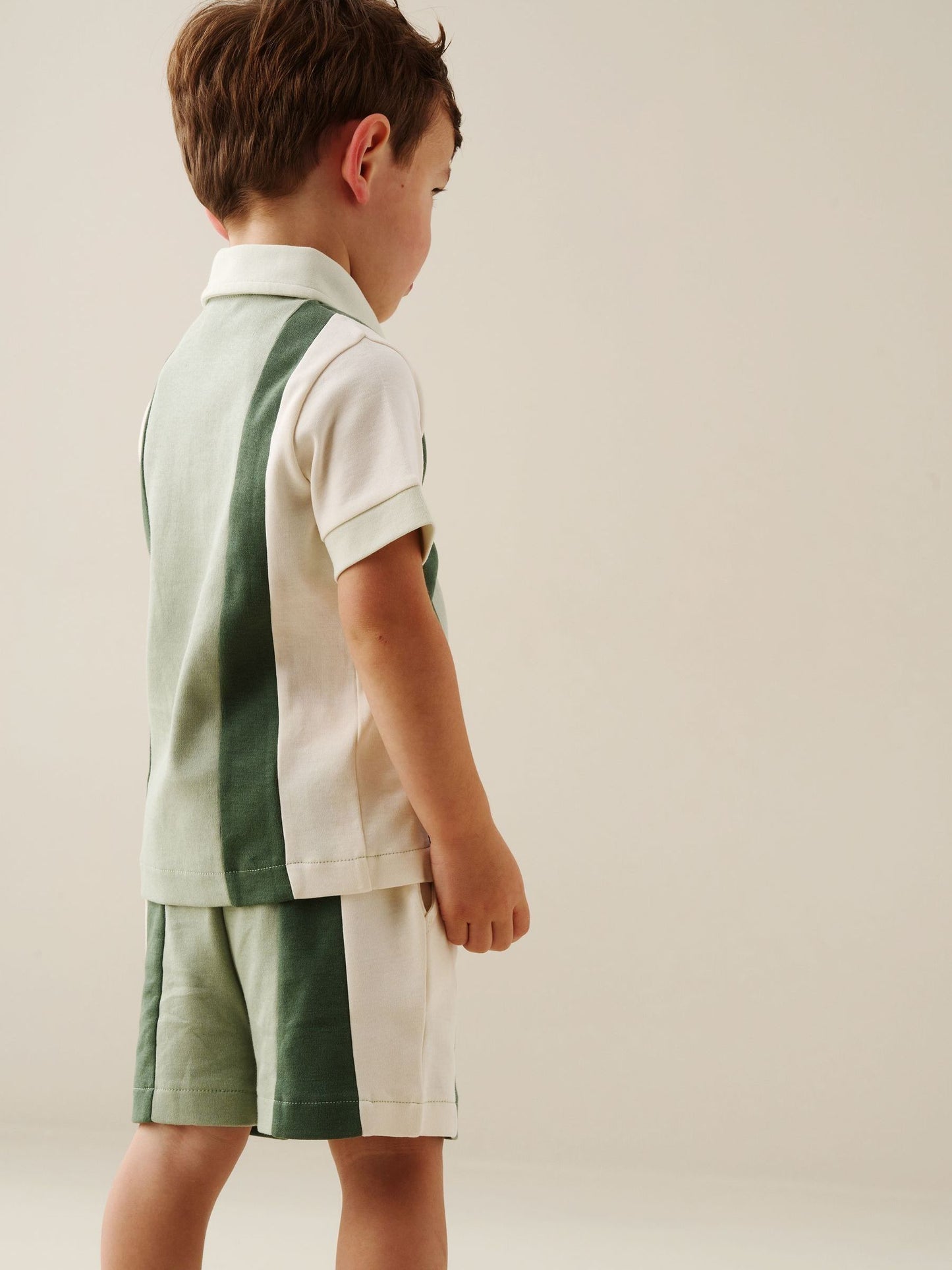 Angel & Rocket Green Jerry Colour Block Top & Shorts Set image 2