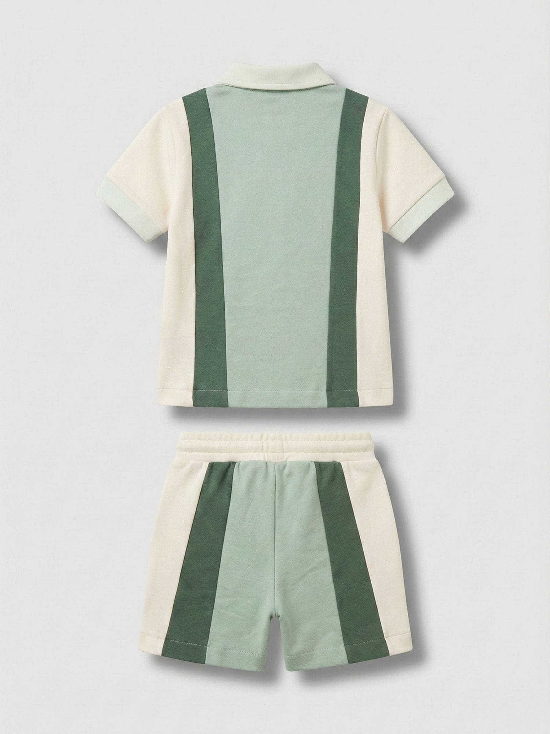 Angel & Rocket Green Jerry Colour Block Top & Shorts Set image 7