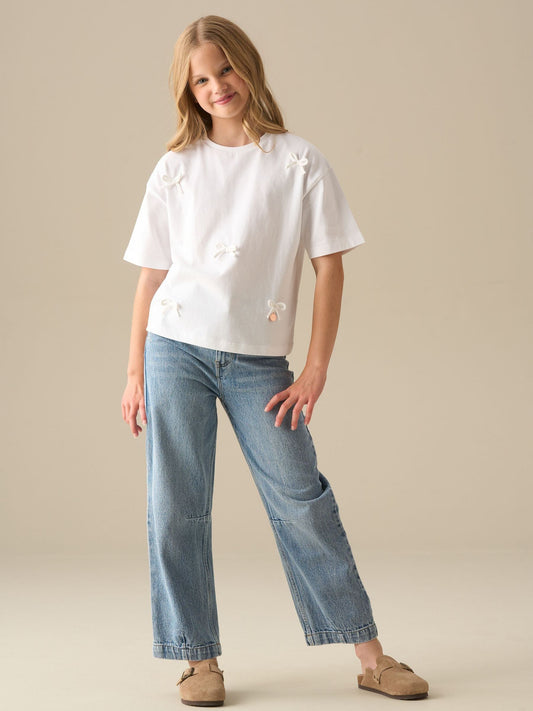 Dsiney Kidz - Angel & Rocket Blue Mollie Barrel Leg Denim Jeans image 2