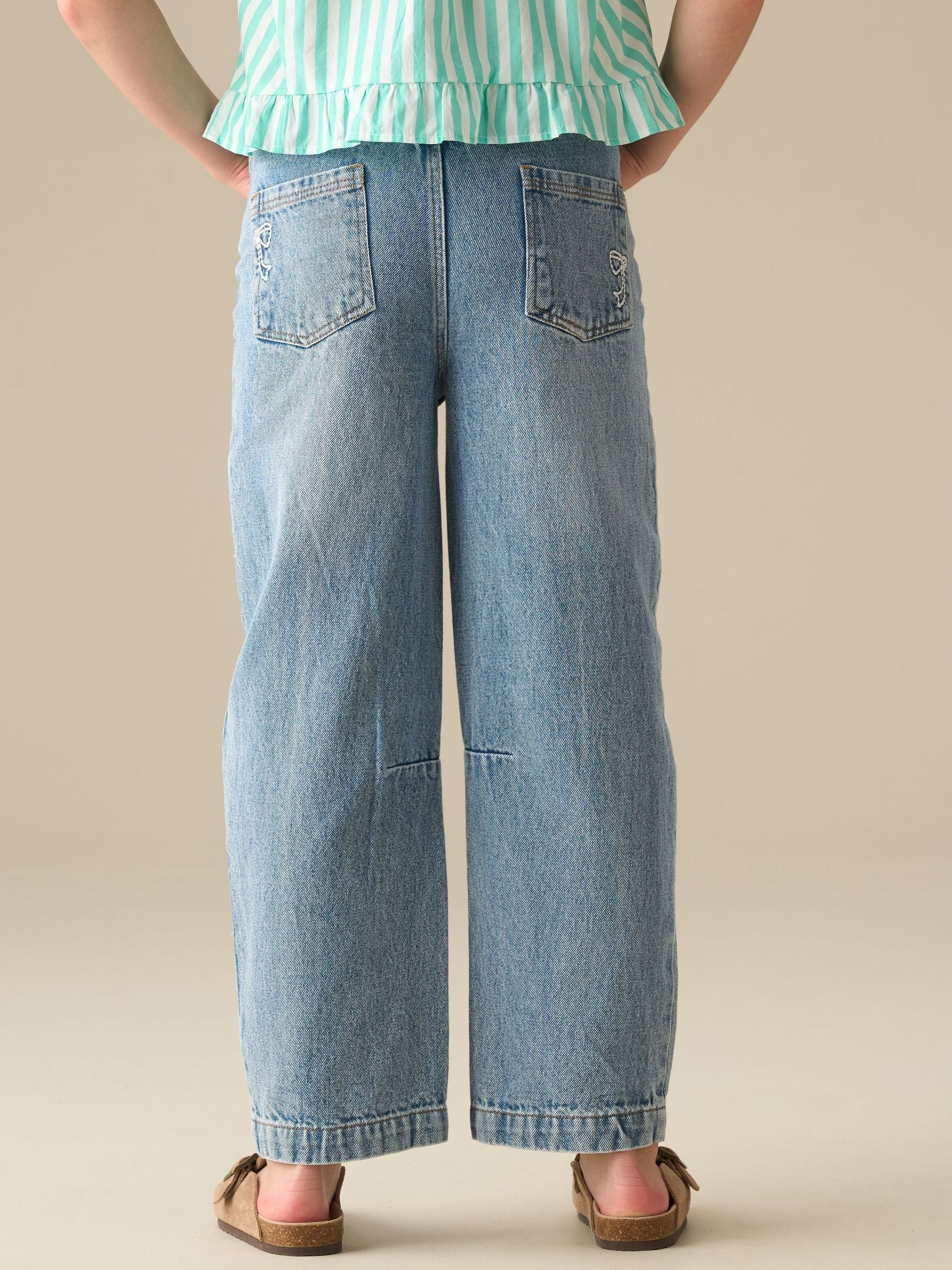 Dsiney Kidz - Angel & Rocket Blue Mollie Barrel Leg Denim Jeans image 3