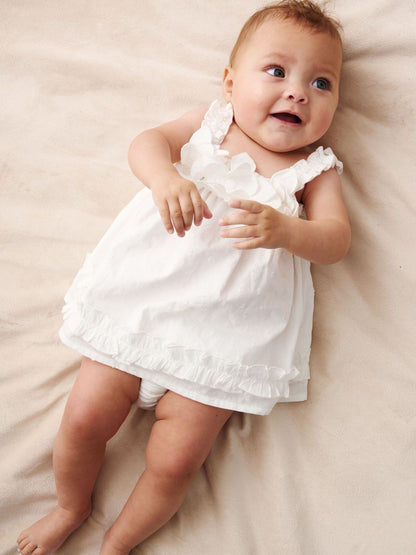 Angel & Rocket White Nyla 3D Daisy Swing  & Bloomer Dress image 2
