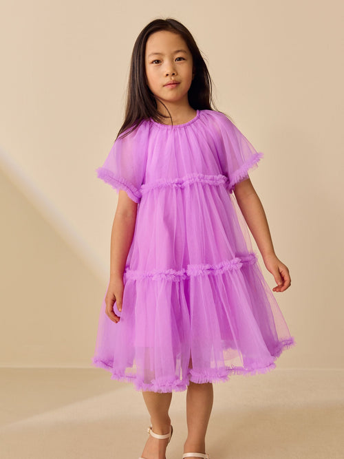 Dsiney Kidz - Purple Ruffle Tiered Party Dress (3-16yrs) image 1
