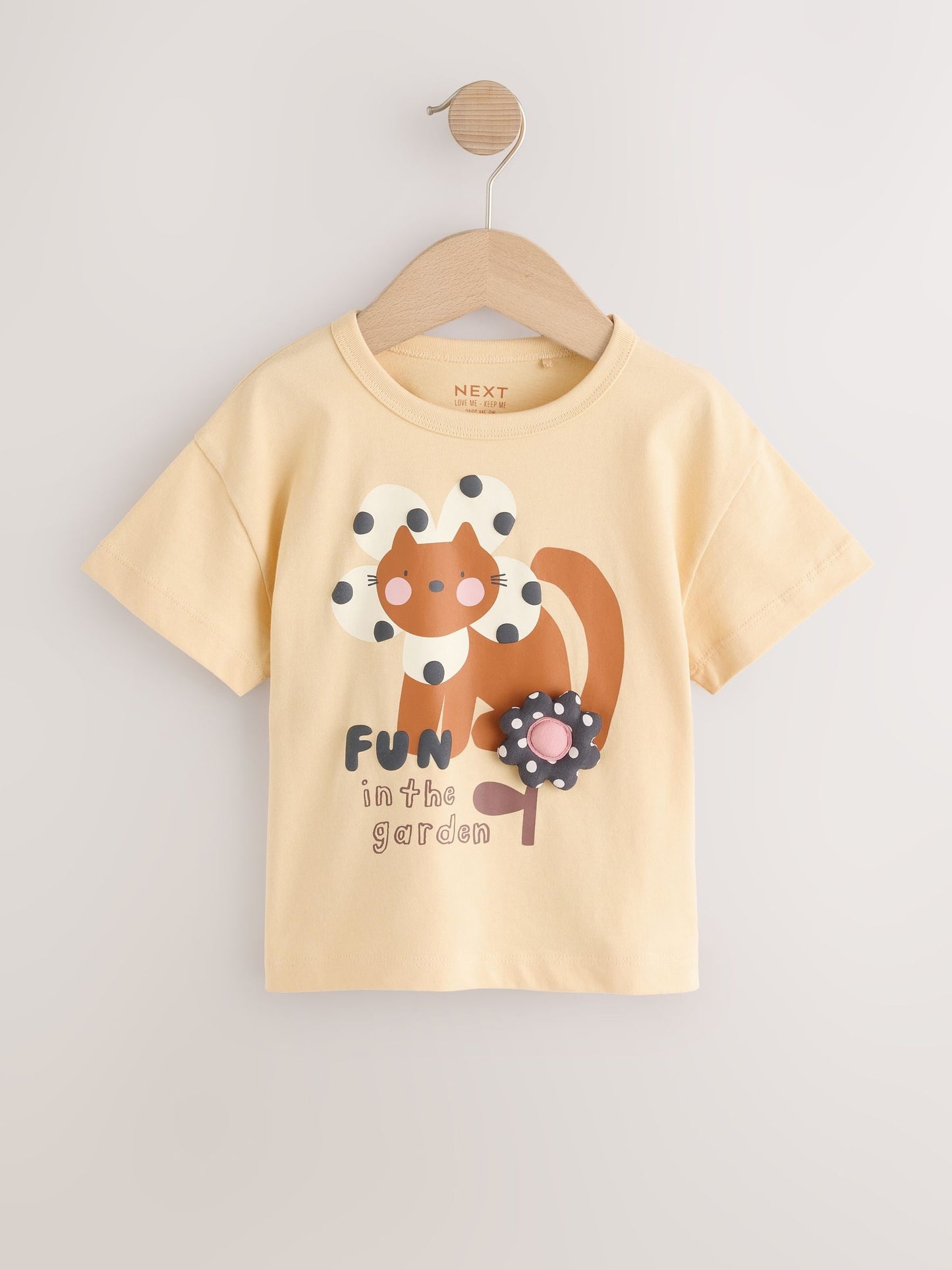 Dsiney Kidz - Ecru White Padded Cat Short Sleeve T-Shirt (3mths-7yrs) image 5