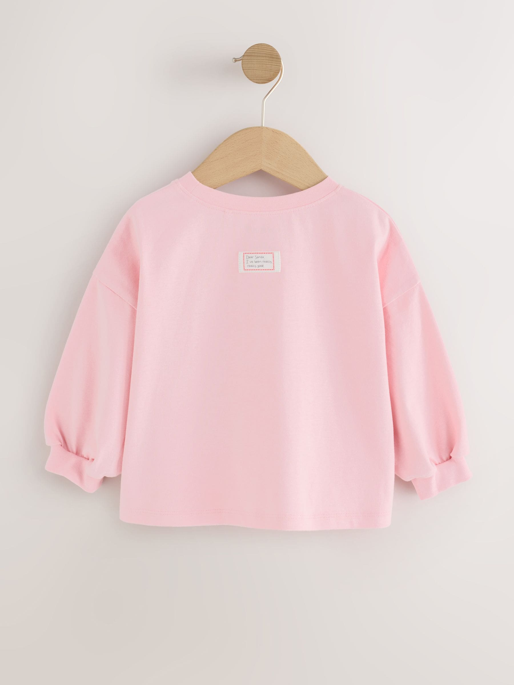 Dsiney Kidz - Light Pink Chistmas Applique Long Sleeve Top (3mths-7yrs) image 6