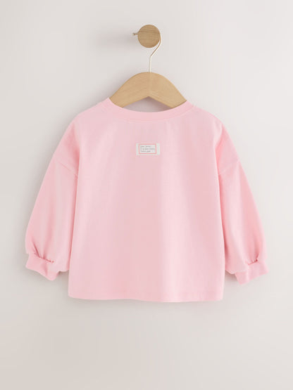 Dsiney Kidz - Light Pink Chistmas Applique Long Sleeve Top (3mths-7yrs) image 6
