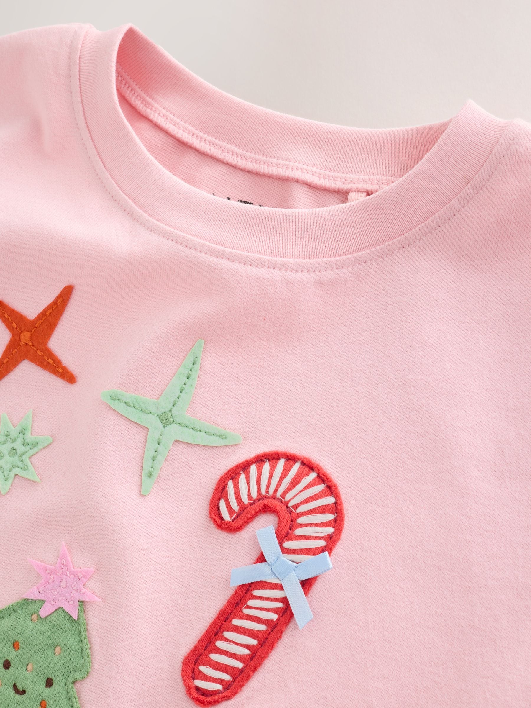 Dsiney Kidz - Light Pink Chistmas Applique Long Sleeve Top (3mths-7yrs) image 7