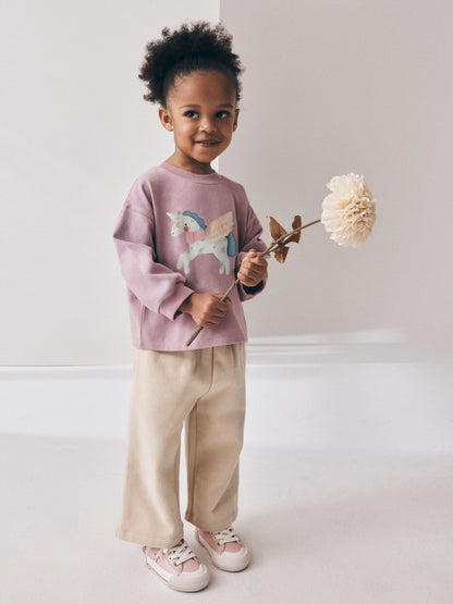 Light Pink Unicorn Long Sleeve T-Shirt (3mths-7yrs) - image 2