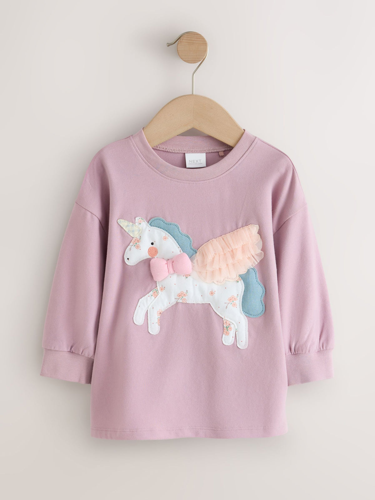 Light Pink Unicorn Long Sleeve T-Shirt (3mths-7yrs) - image 5