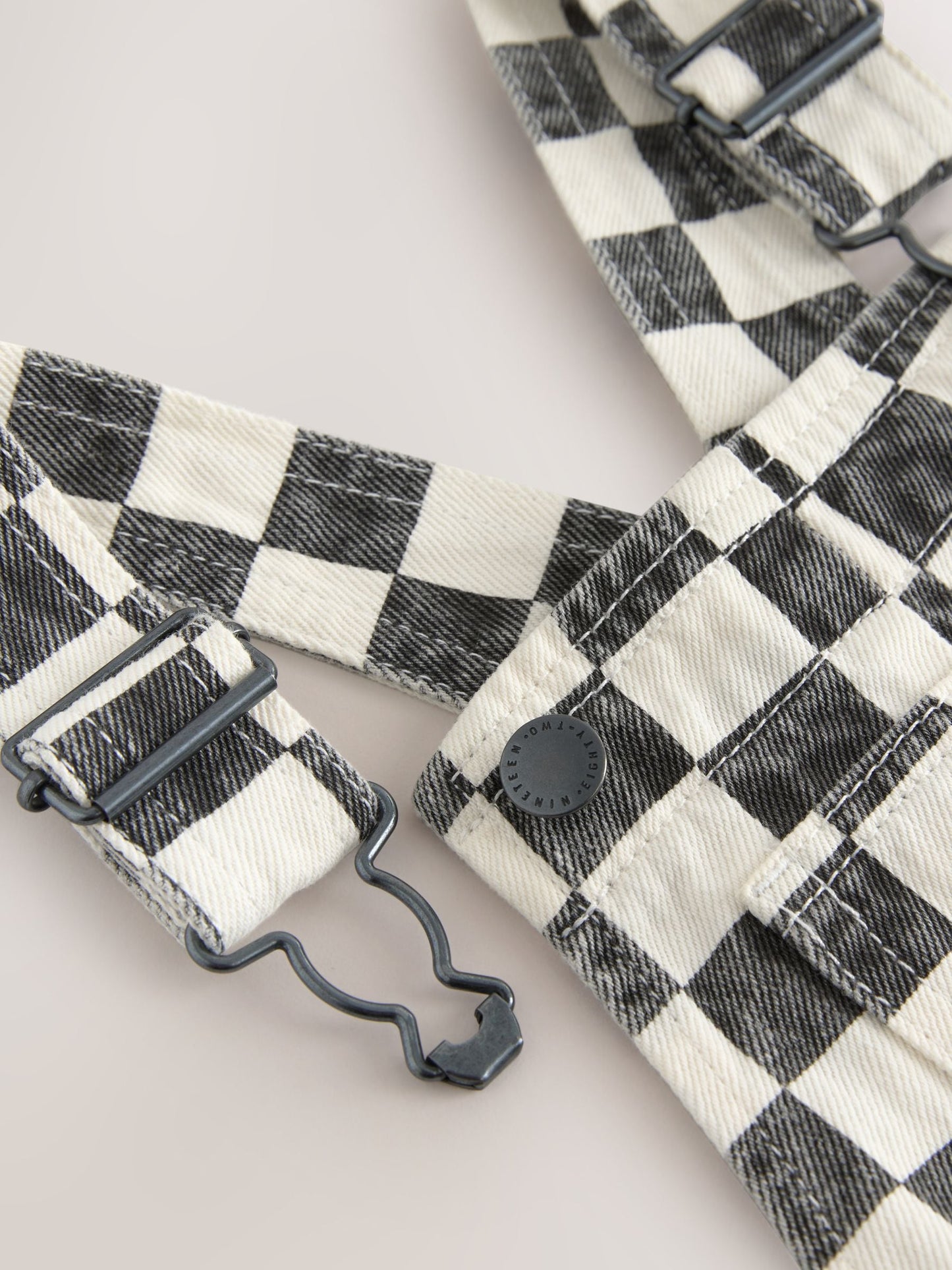Black/White Checkerboard Dungarees (3mths-7yrs) image 4