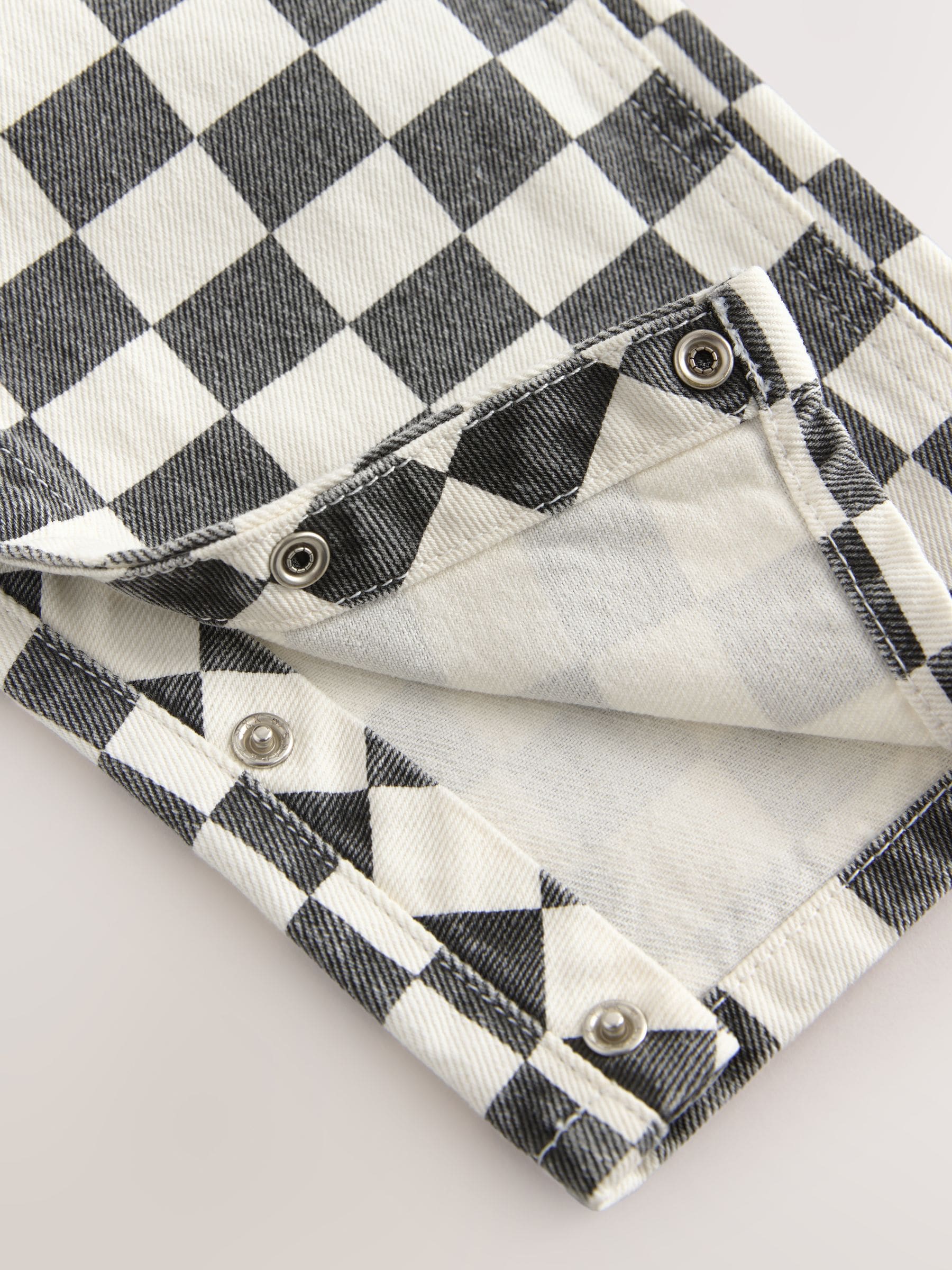 Black/White Checkerboard Dungarees (3mths-7yrs) image 5