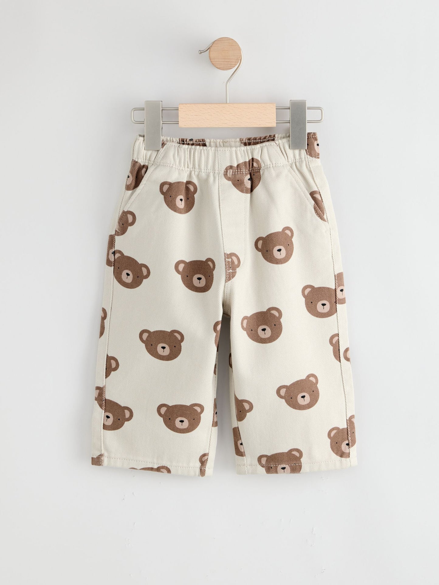 Dsiney Kidz - Ecru Cream Bear Pull On Wide Trousers (3mths-7yrs) image 4