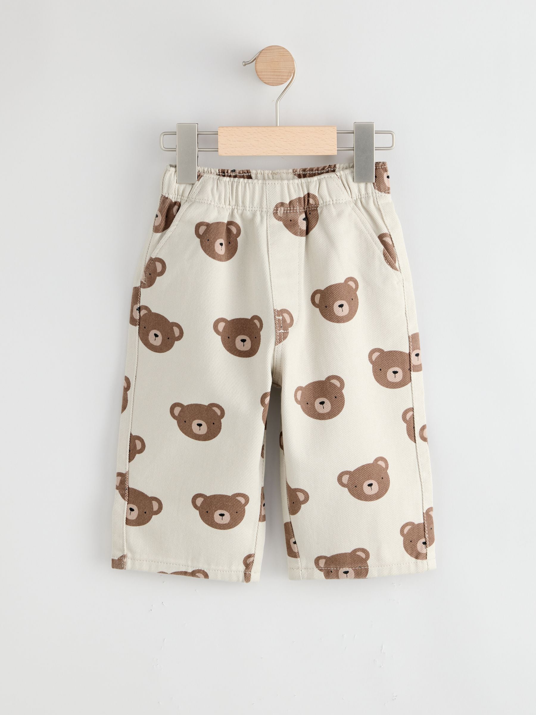 Dsiney Kidz - Ecru Cream Bear Pull On Wide Trousers (3mths-7yrs) image 4