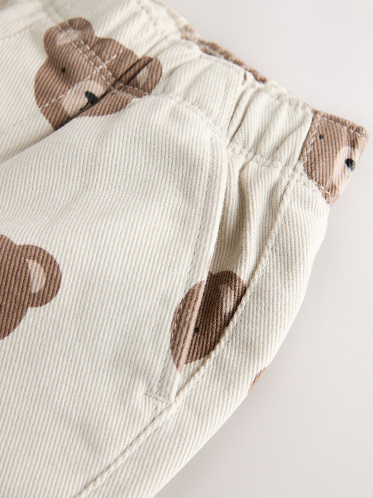 Dsiney Kidz - Ecru Cream Bear Pull On Wide Trousers (3mths-7yrs) image 6