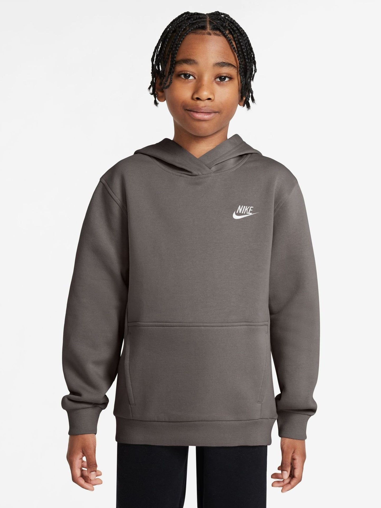 Dsiney Kidz - Nike Stone Grey Club Fleece Pullover Hoodie image 1