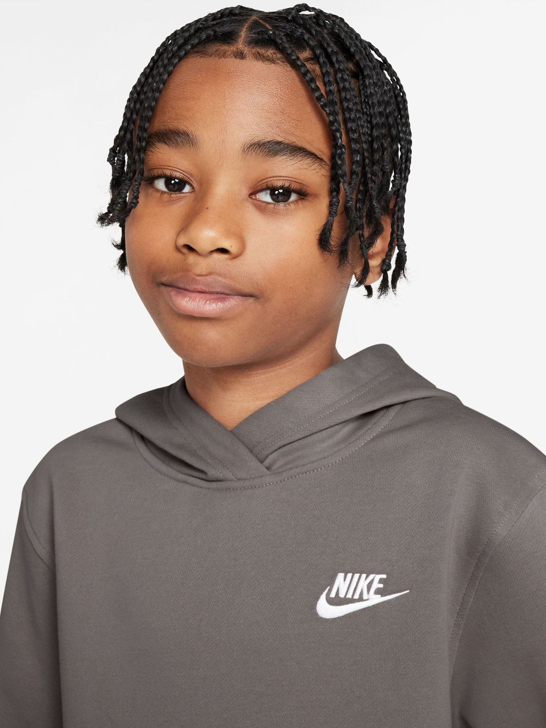 Dsiney Kidz - Nike Stone Grey Club Fleece Pullover Hoodie image 3