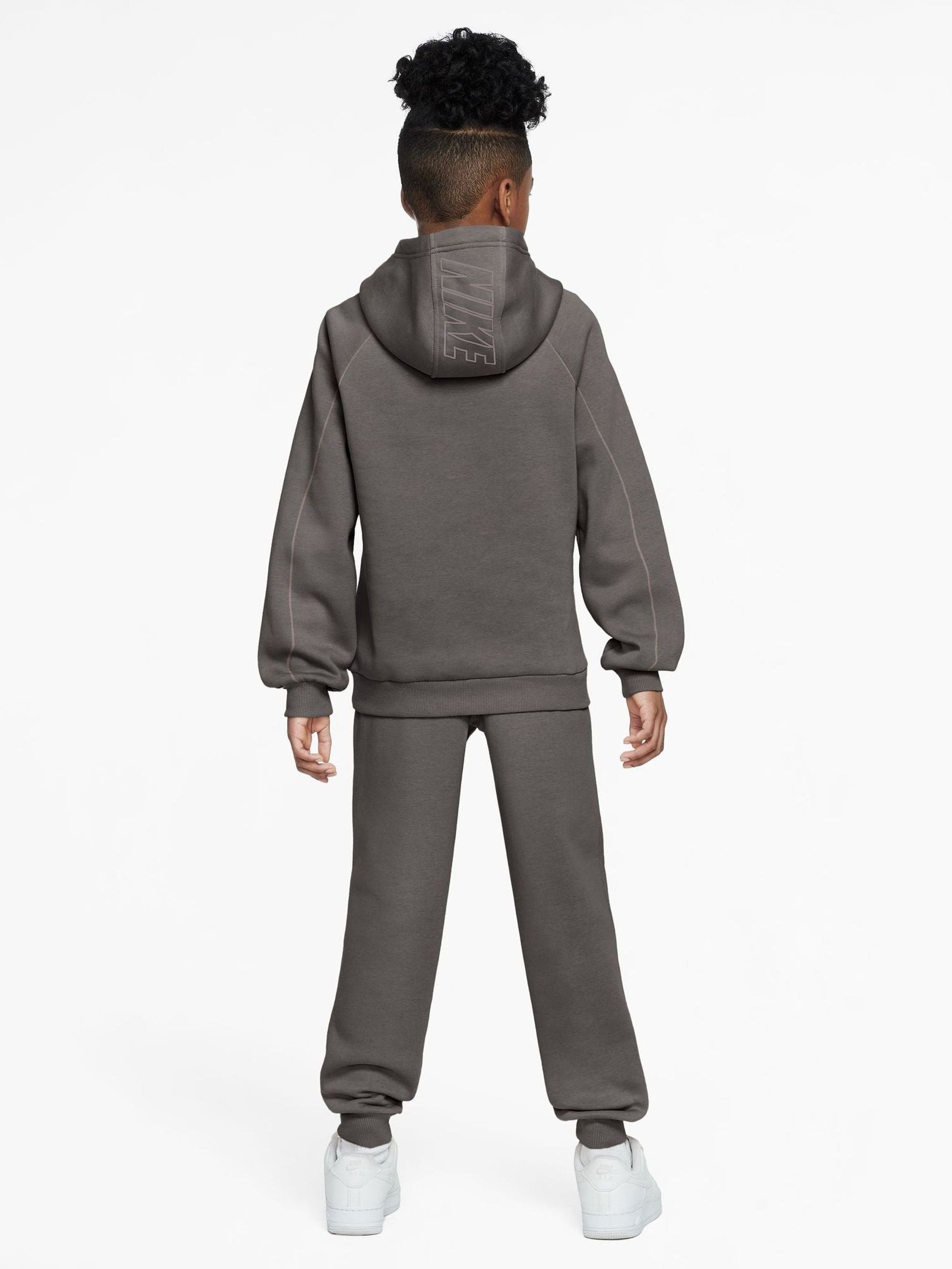 Dsiney Kidz - Nike Stone Grey Club Hoodie & Jogger Set image 2
