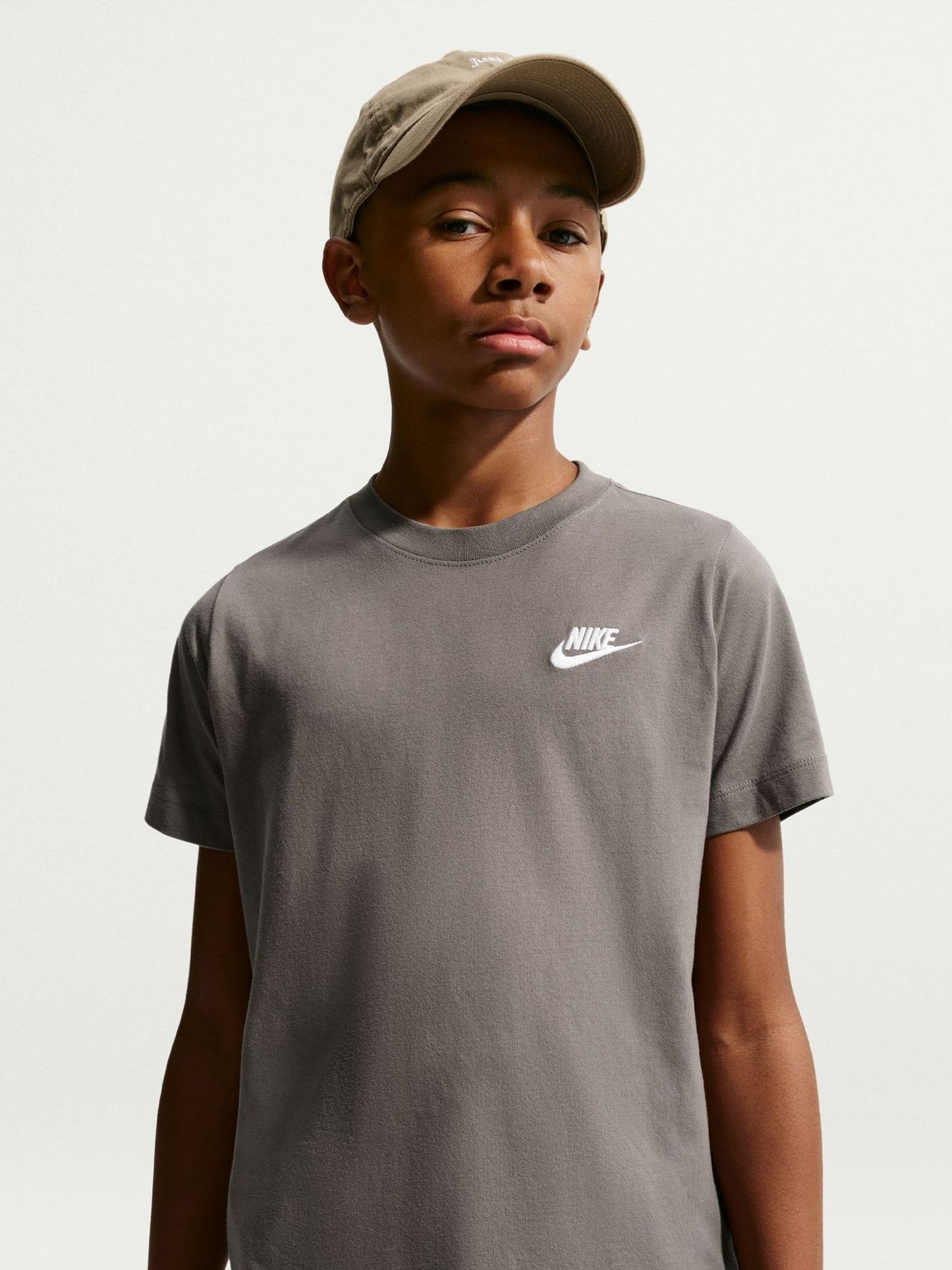 Dsiney Kidz - Nike Stone Grey Short Sleeve Club T-Shirt image 1