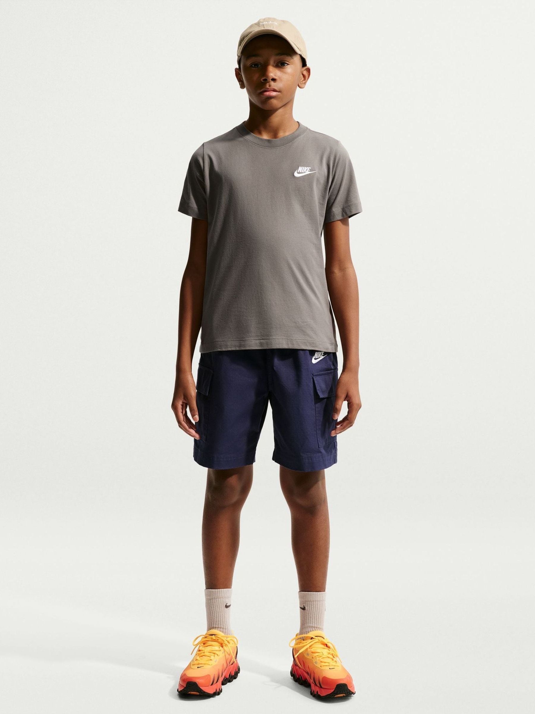 Dsiney Kidz - Nike Stone Grey Short Sleeve Club T-Shirt image 2