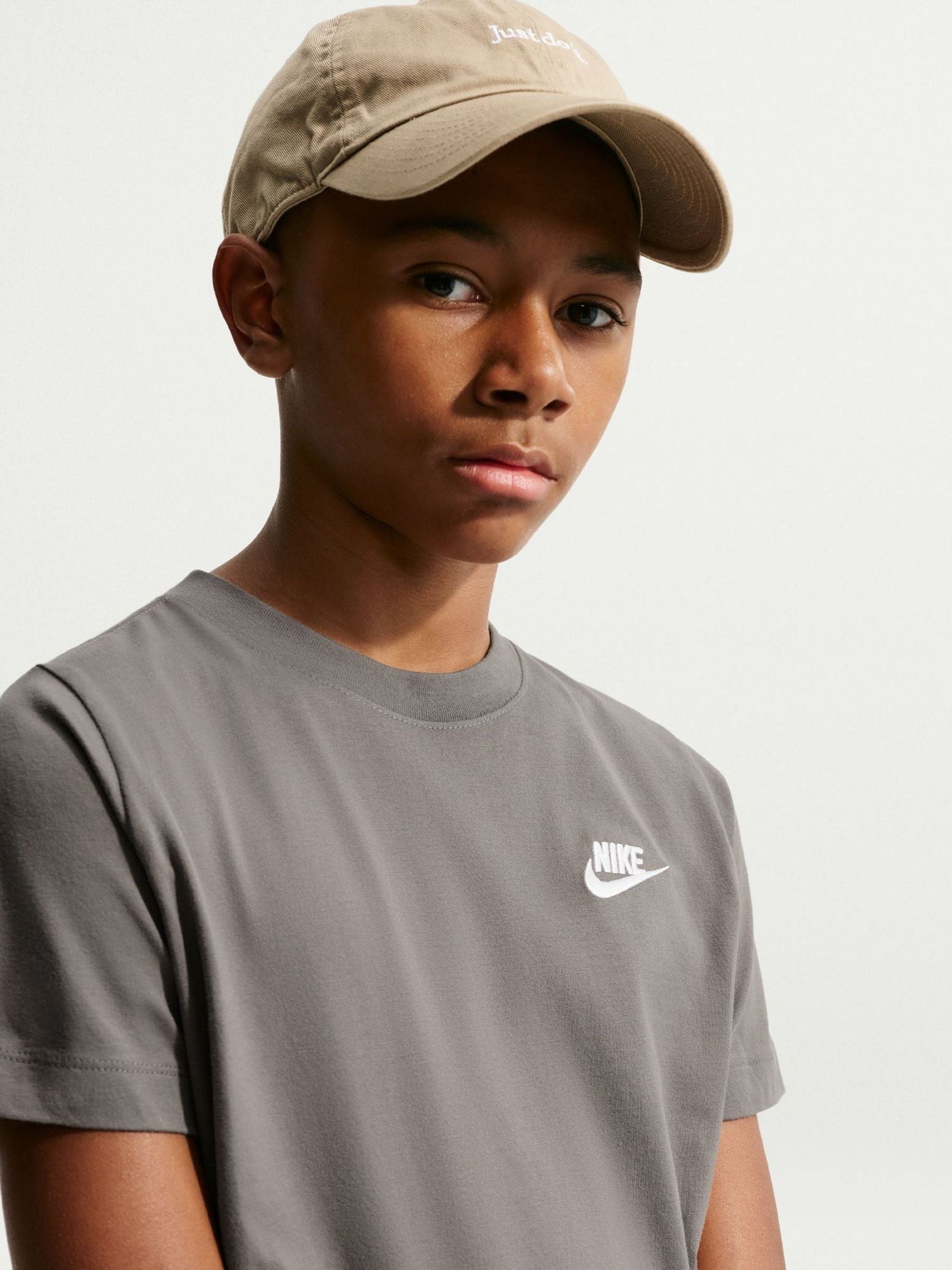 Dsiney Kidz - Nike Stone Grey Short Sleeve Club T-Shirt image 4