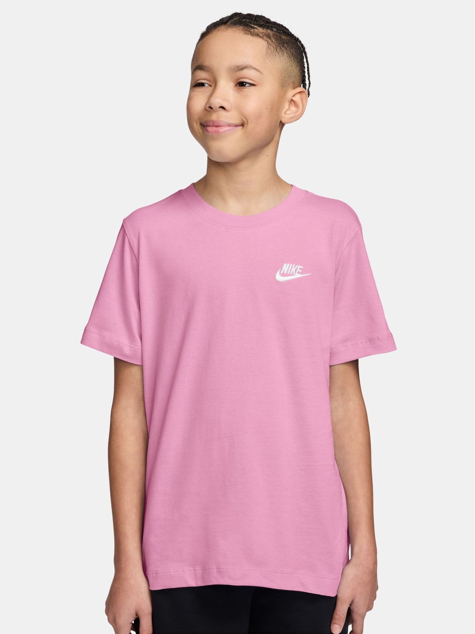 Dsiney Kidz - Nike Pink Rise Short Sleeve Club T-Shirt image 1