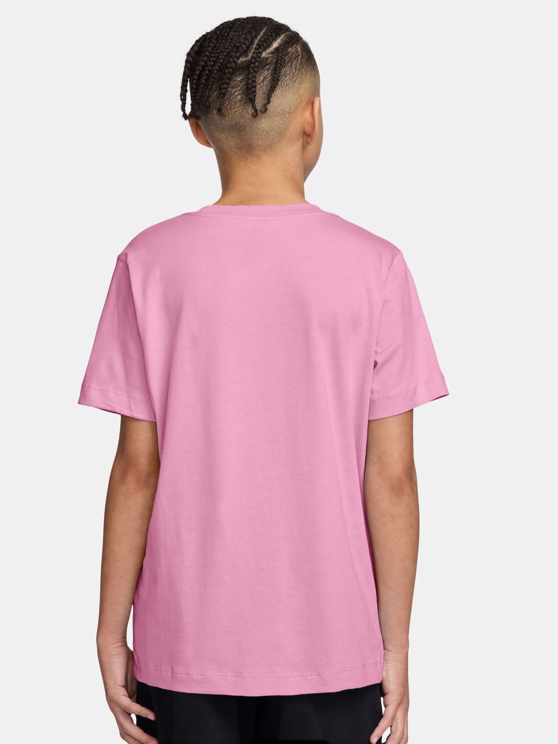 Dsiney Kidz - Nike Pink Rise Short Sleeve Club T-Shirt image 2