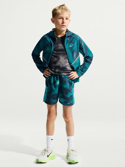 Dsiney Kidz - Nike Bright Spruce Green Dri-FIT Miler Printed Shorts image 2