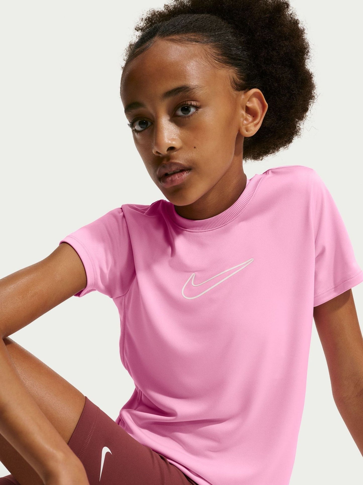 Dsiney Kidz - Nike Pink Rise Dri-FIT One Short Sleeve T-Shirt image 1