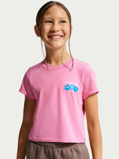 Dsiney Kidz - Nike Playful Pink Slim Cropped T-Shirt image 1