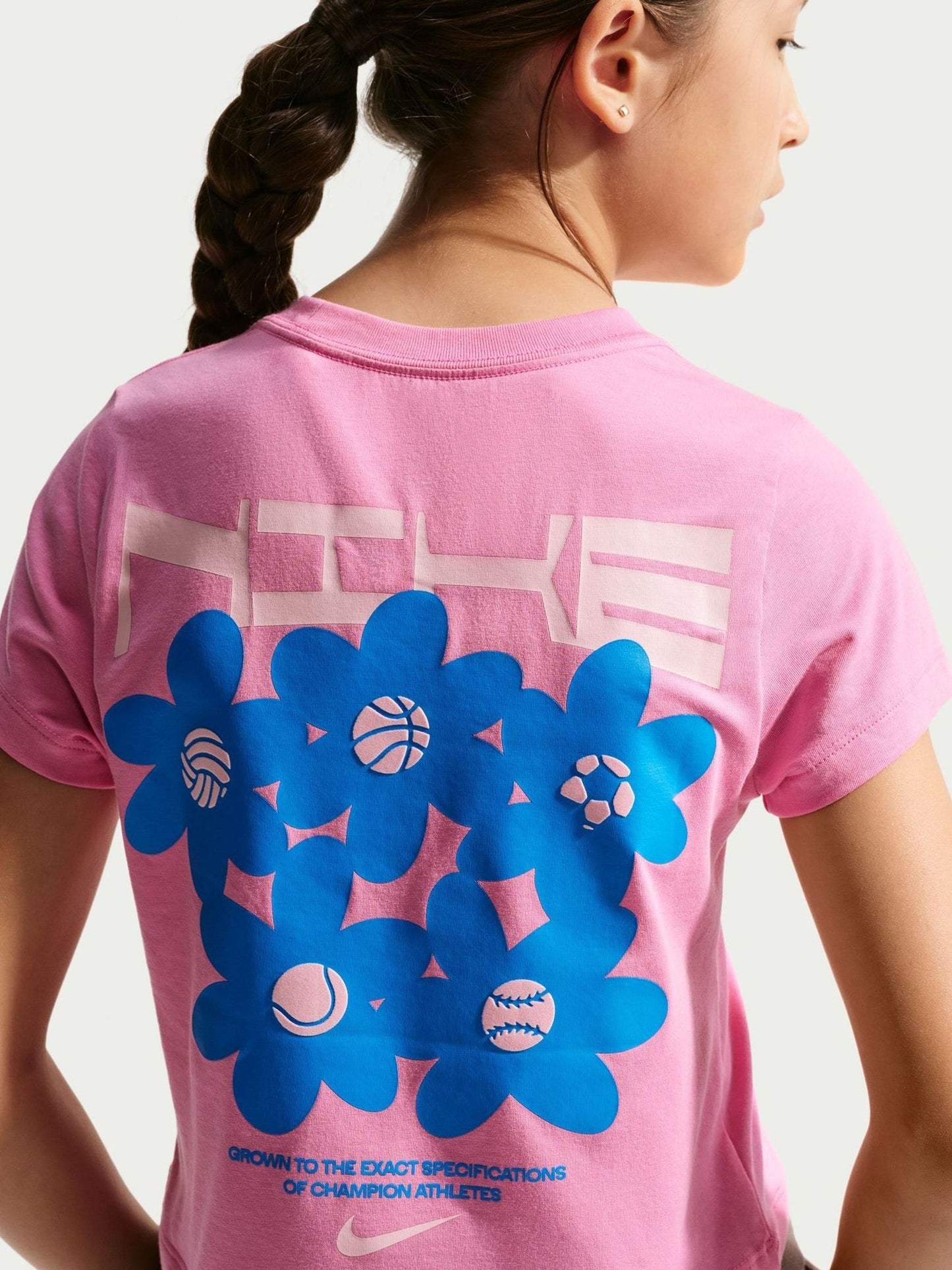 Dsiney Kidz - Nike Playful Pink Slim Cropped T-Shirt image 4