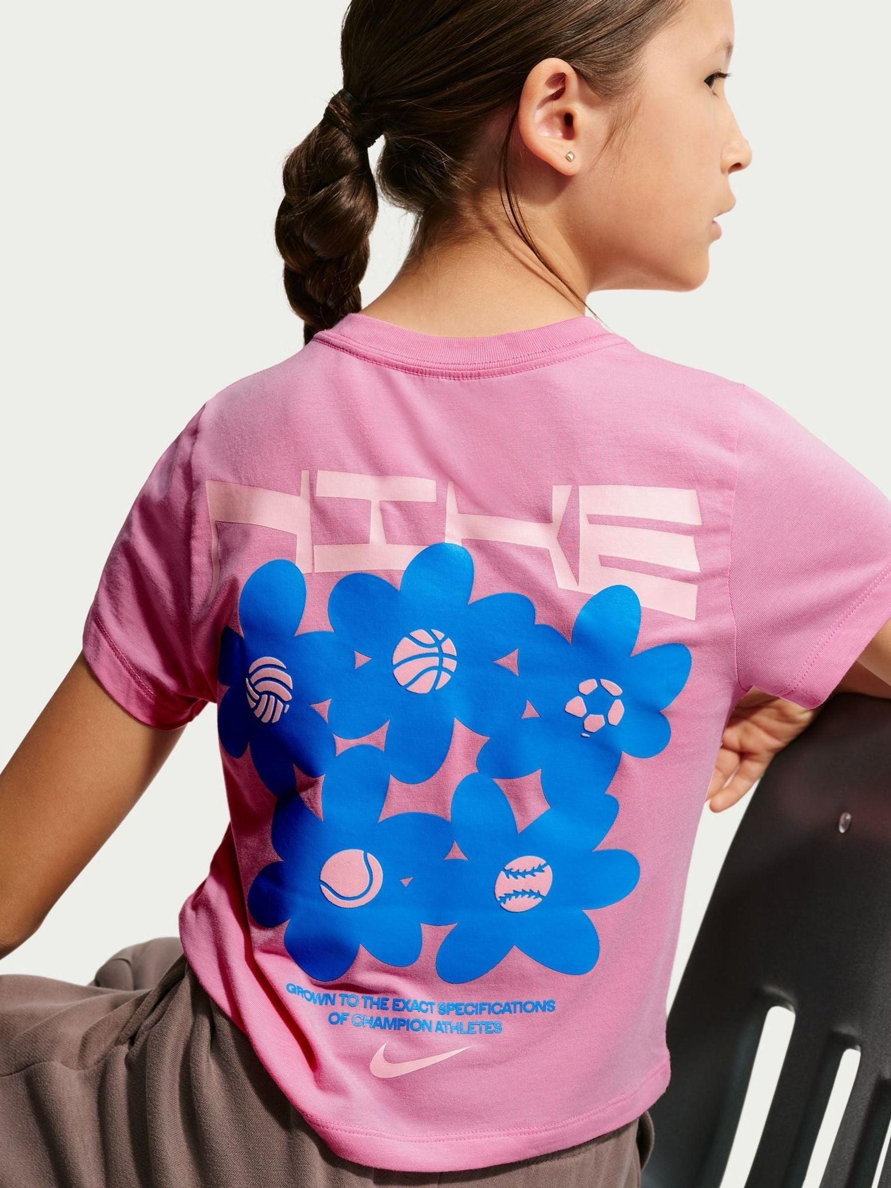 Dsiney Kidz - Nike Playful Pink Slim Cropped T-Shirt image 5