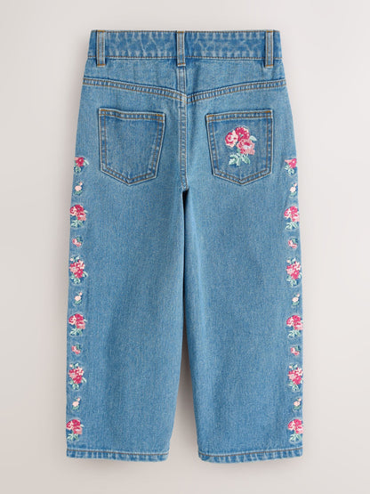 Dsiney Kidz - Laura Ashley Blue Denim Embroided Denim Jeans image 2