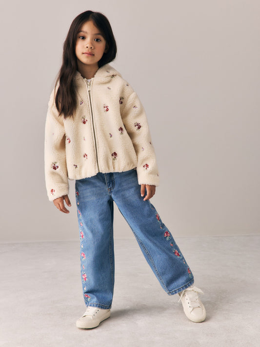 Dsiney Kidz - Laura Ashley Cream Embroided Fleece image 1