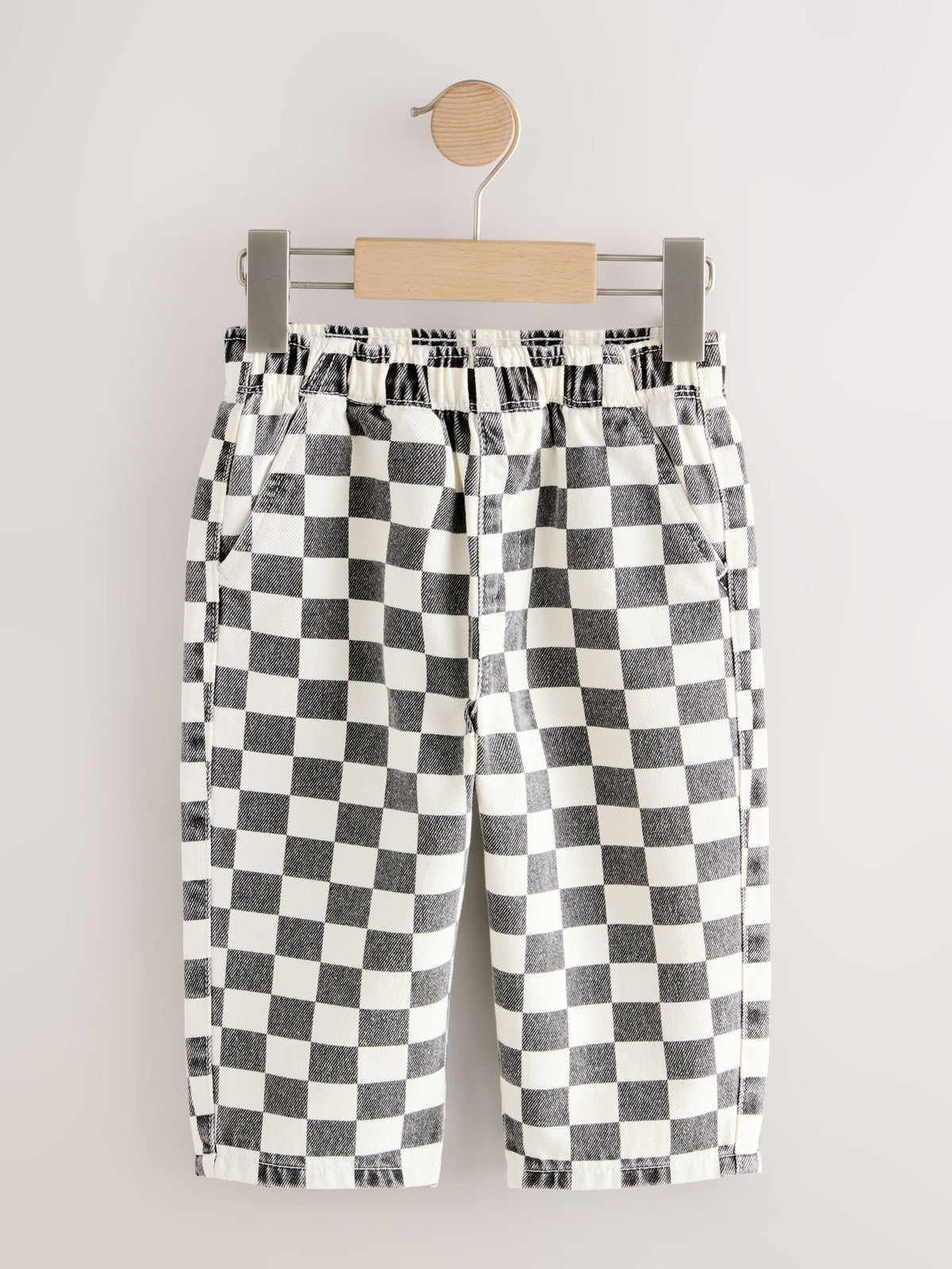 Dsiney Kidz - Black / White Checkerboard Pull On Wide Trousers (3mths-7yrs) image 6