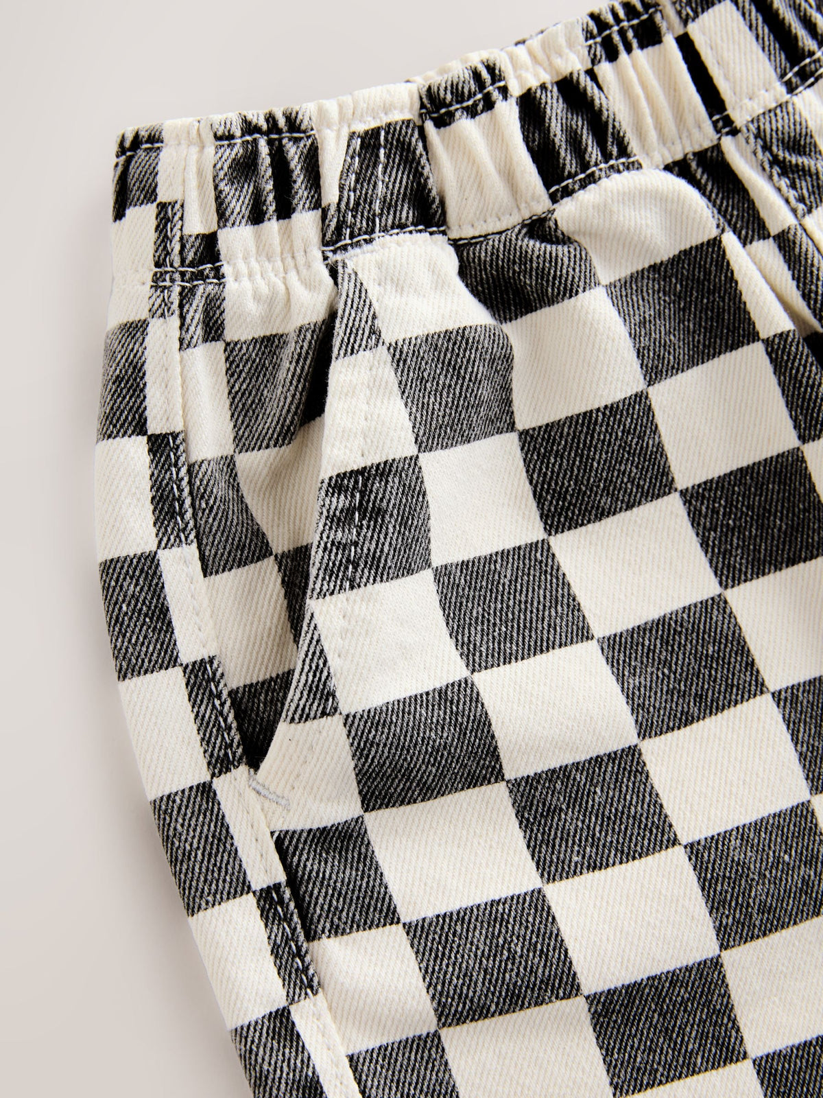 Dsiney Kidz - Black / White Checkerboard Pull On Wide Trousers (3mths-7yrs) image 9