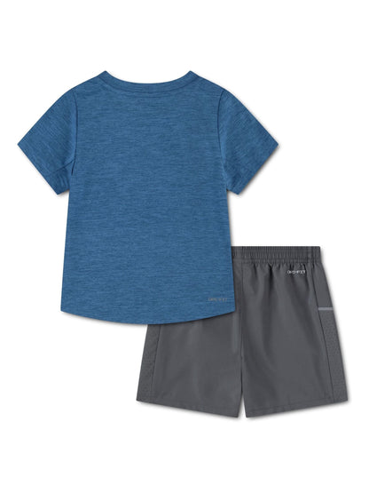 Dsiney Kidz - Nike Blue Dri-FIT Miler Short Sleeve Top & Short Set image 2