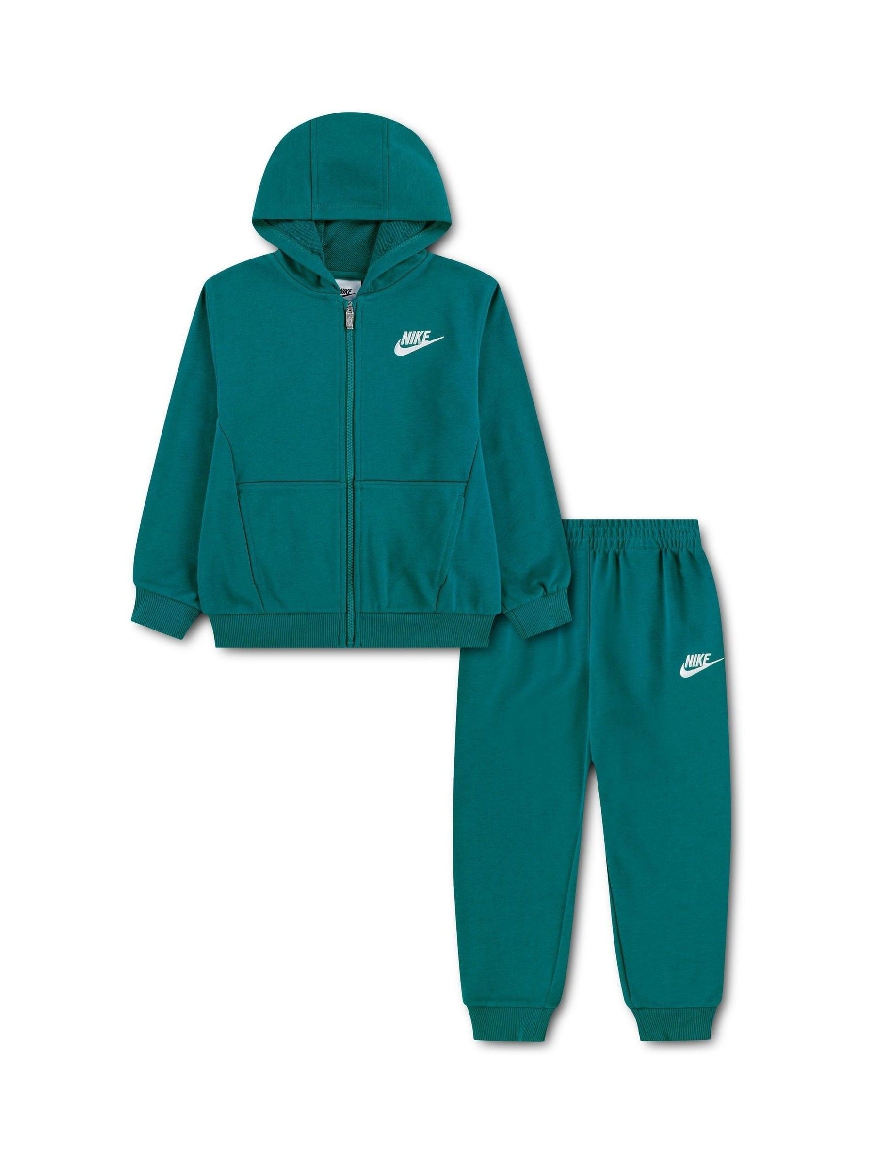 Dsiney Kidz - Nike Green Kids French Terry Full-Zip Tracksuit image 1