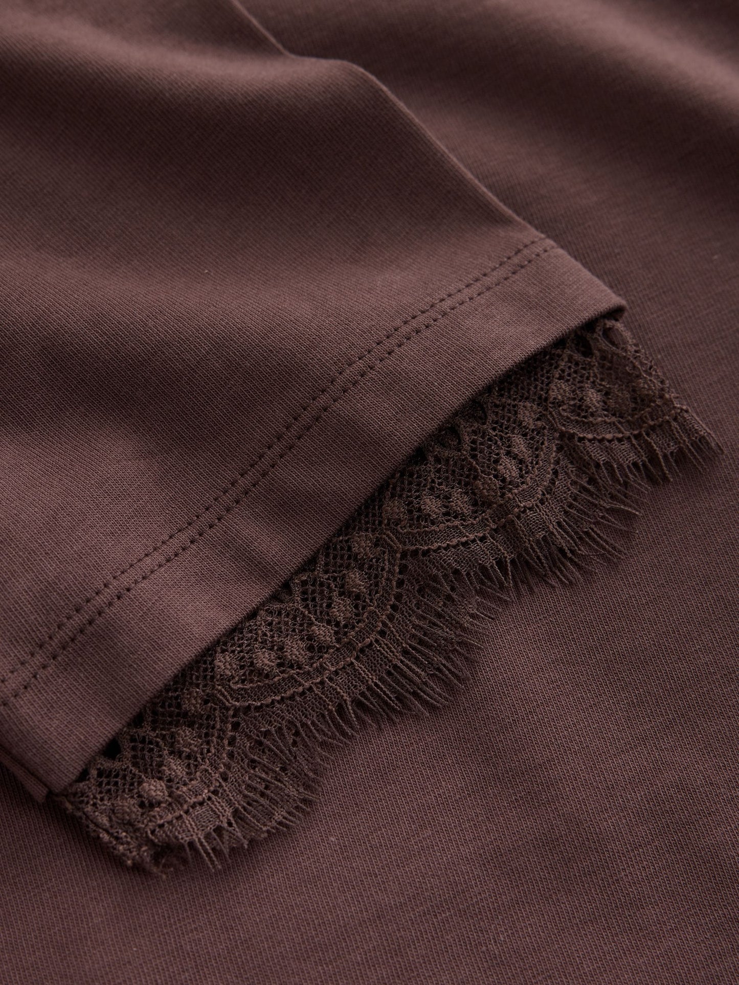 Dsiney Kidz - smALLSAINTS Brown Lace Trim T-Shirt image 3