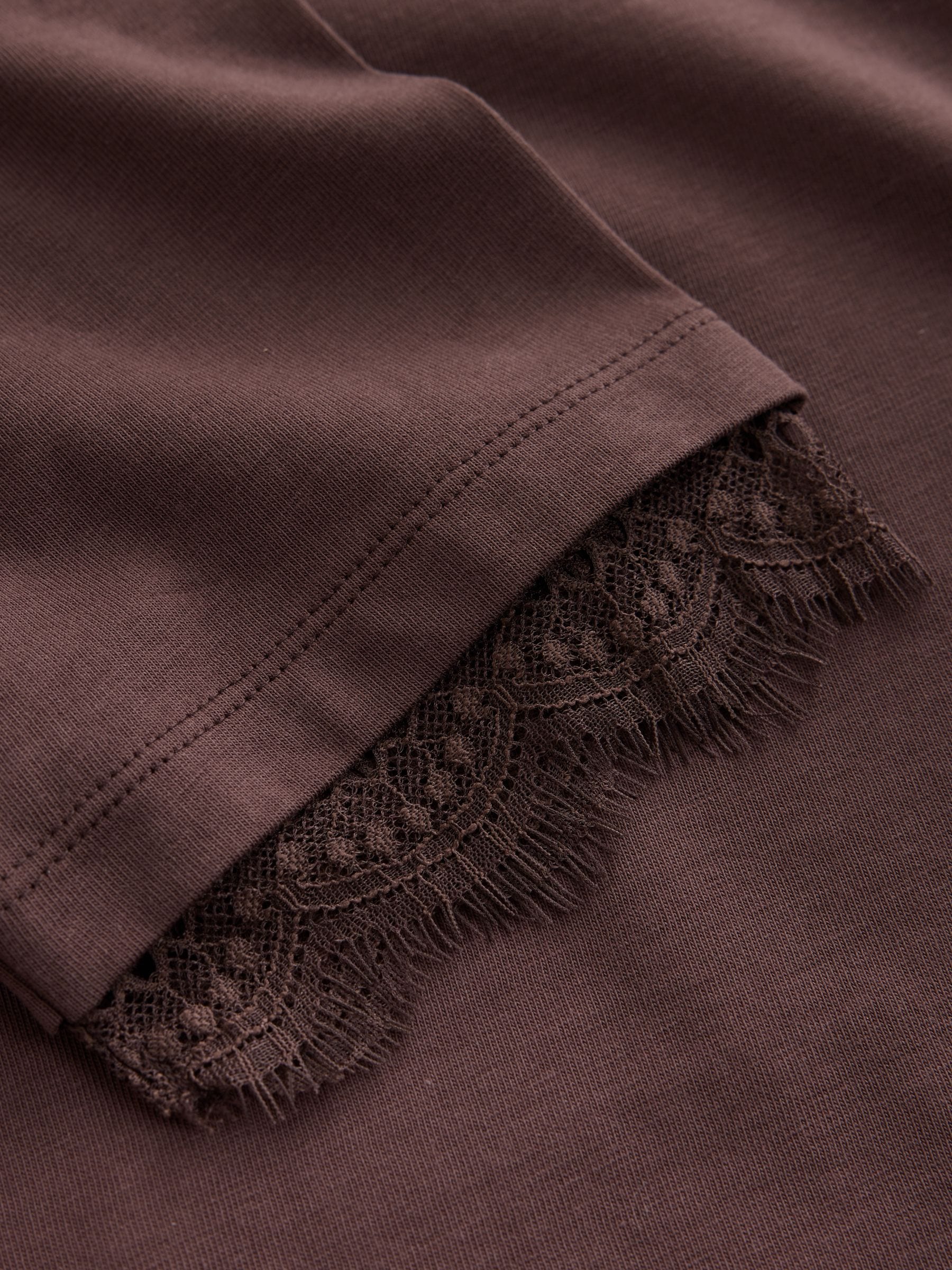 Dsiney Kidz - smALLSAINTS Brown Lace Trim T-Shirt image 3
