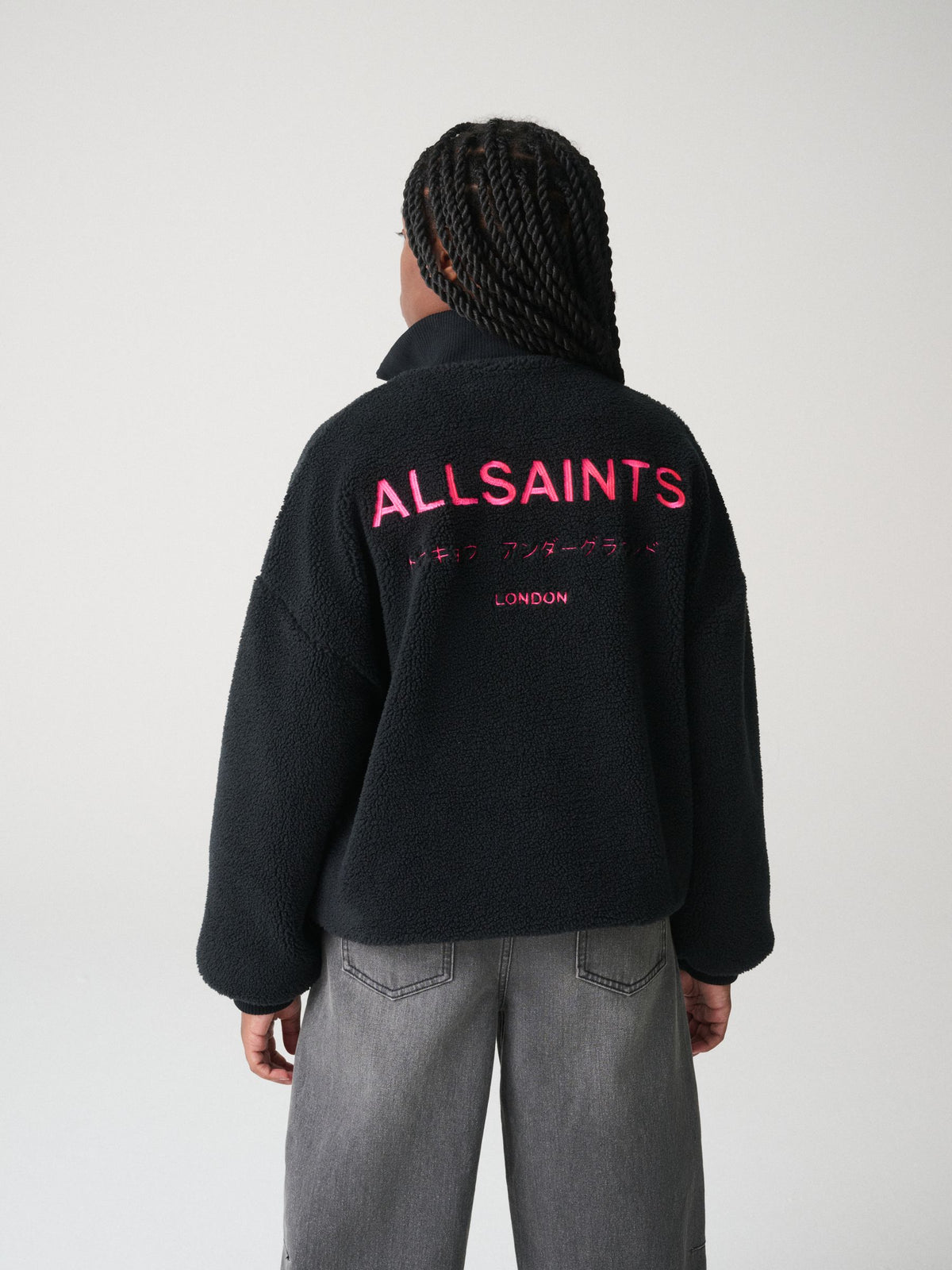 smALLSAINTS Black Funnel Neck Fleece Sweater - image 2