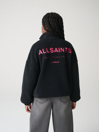 smALLSAINTS Black Funnel Neck Fleece Sweater - image 2