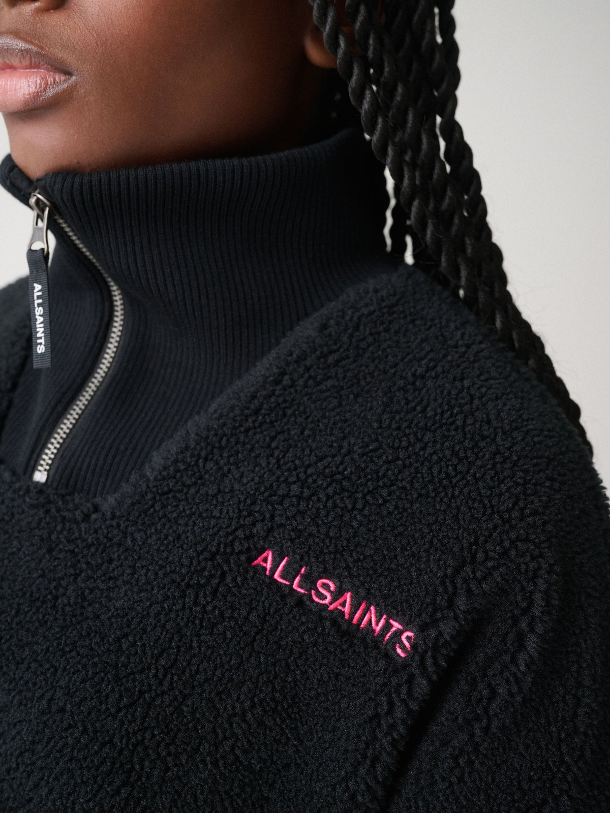 smALLSAINTS Black Funnel Neck Fleece Sweater - image 3