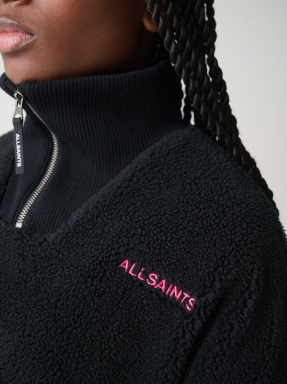 smALLSAINTS Black Funnel Neck Fleece Sweater - image 3