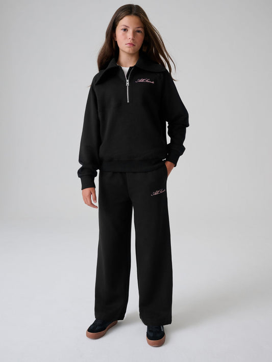 SmALLSAINTS Black Funel Sweater and Wide Leg Jogger Set - image 1