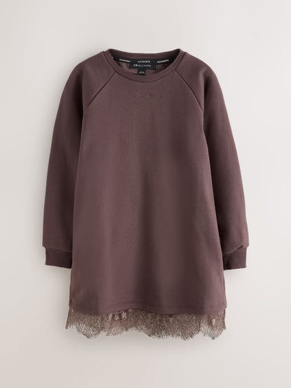 Dsiney Kidz - smALLSAINTS Dark Brown Lee Lace Sweat Dress image 6