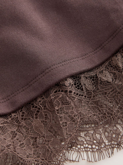 Dsiney Kidz - smALLSAINTS Dark Brown Lee Lace Sweat Dress image 8