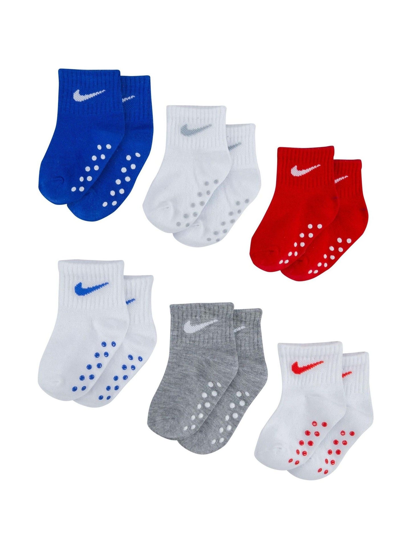 Nike Blue NHN Pop Color Ankle Gripper Socks 6 Pack image 2