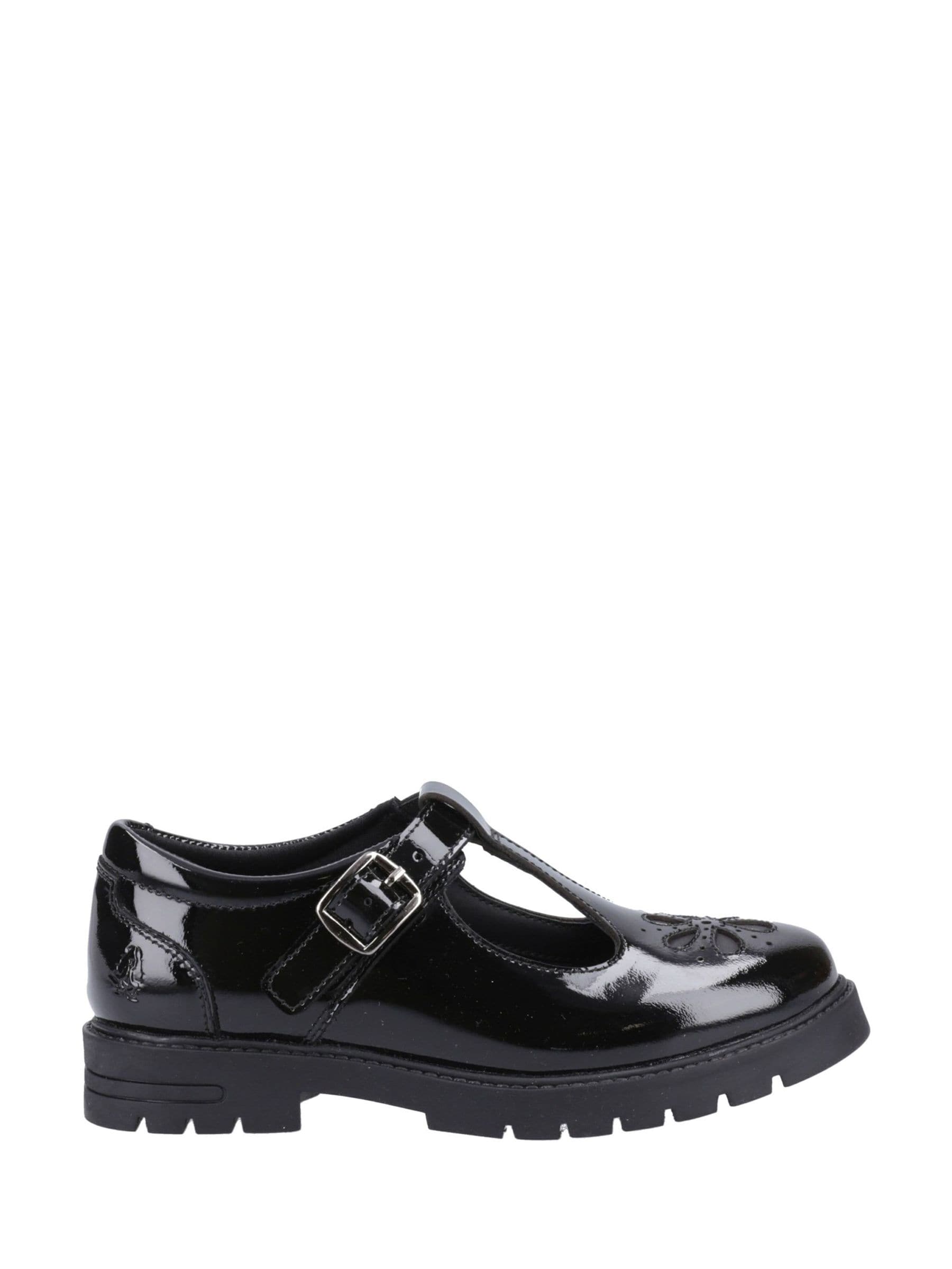 Hush Puppies Black Fiona Patent Senior School Shoes image 1