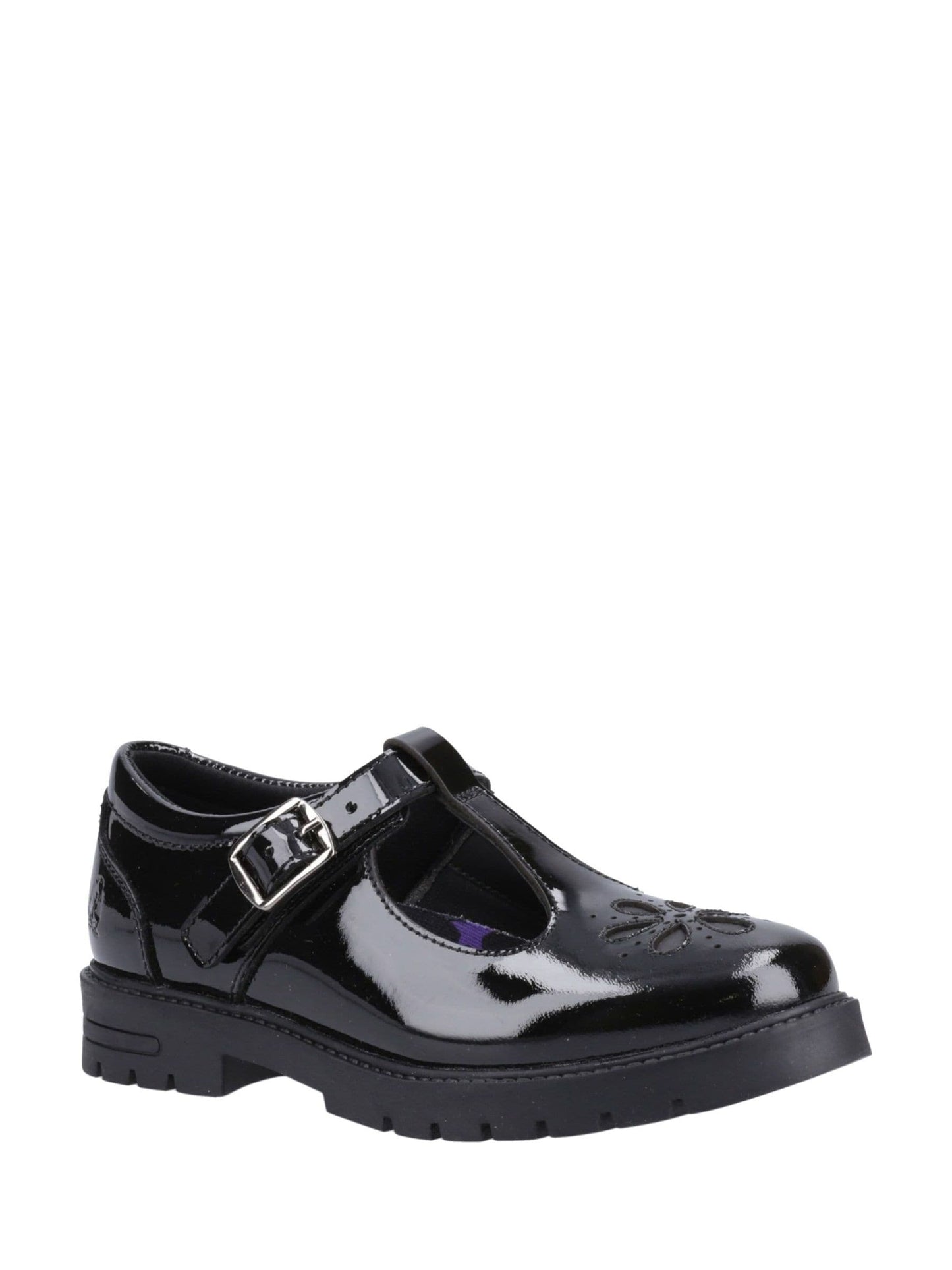 Hush Puppies Black Fiona Patent Senior School Shoes image 2